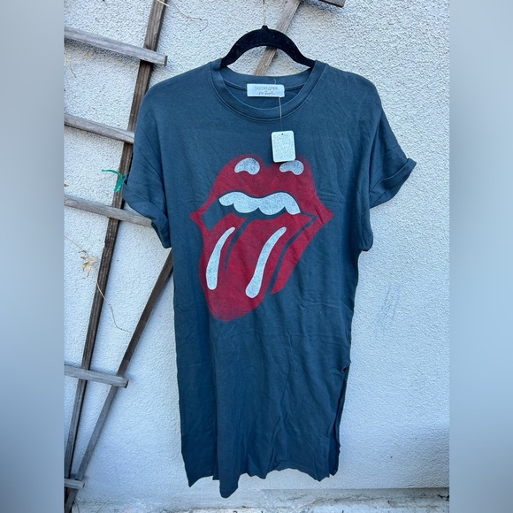 DayDreamer X Free People Rolling Stones 89 Rolled Sleeve Maxi Top Dress NEW - Picture 11 of 12